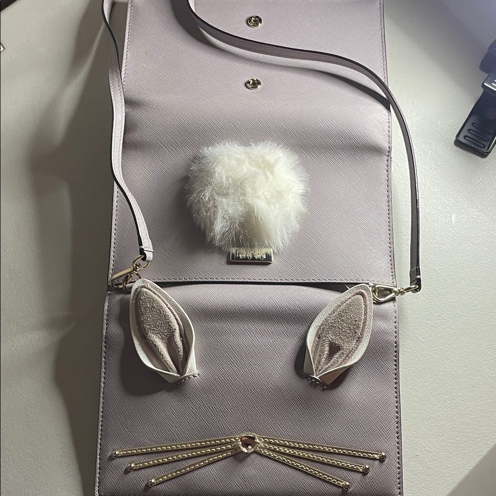 Kate Spade Light Purple bunny  clutch Crossbody Bag
